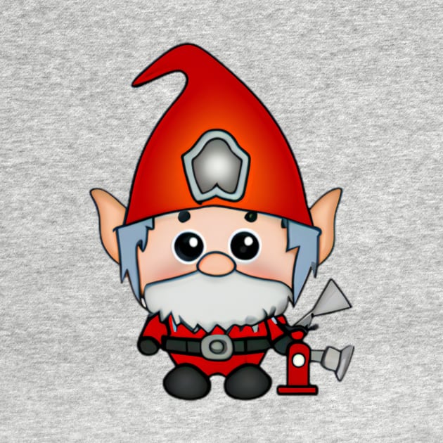 Fire Department Gnome Kawaii by Shadowbyte91